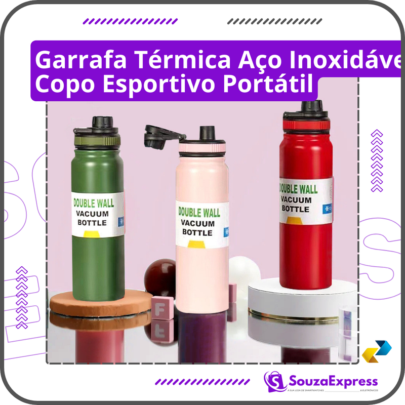 Garrafa Térmica de 800ml - Aço Inoxidável