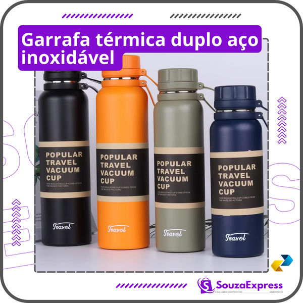 Garrafa Térmica Esportiva - Duplo Aço Inoxidável (Cópia)