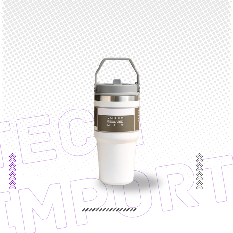 Copo Térmico 900ml - Tampa Alça e Canudo
